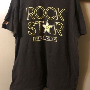 Black and yellow Rock Star Energy Drink t-shirt